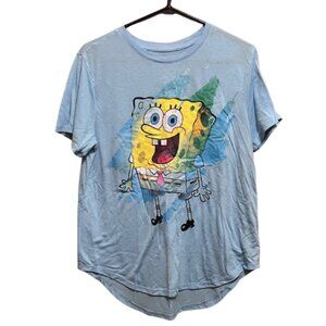 Nickelodeon SpongeBob Graphic Tee in Light Blue with Yellow